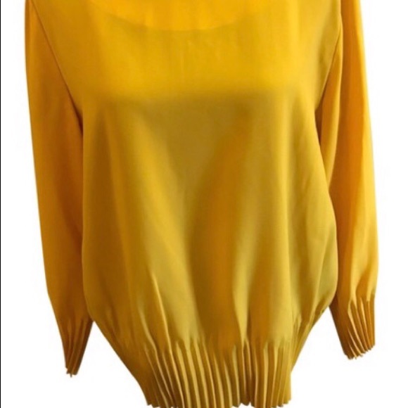 COS Yellow Top with Pleated Hems - Picture 3 of 9